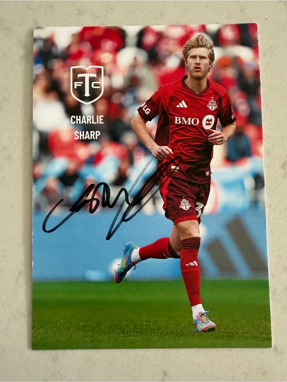 Charlie Sharp Autographed Toronto FC Red Card
